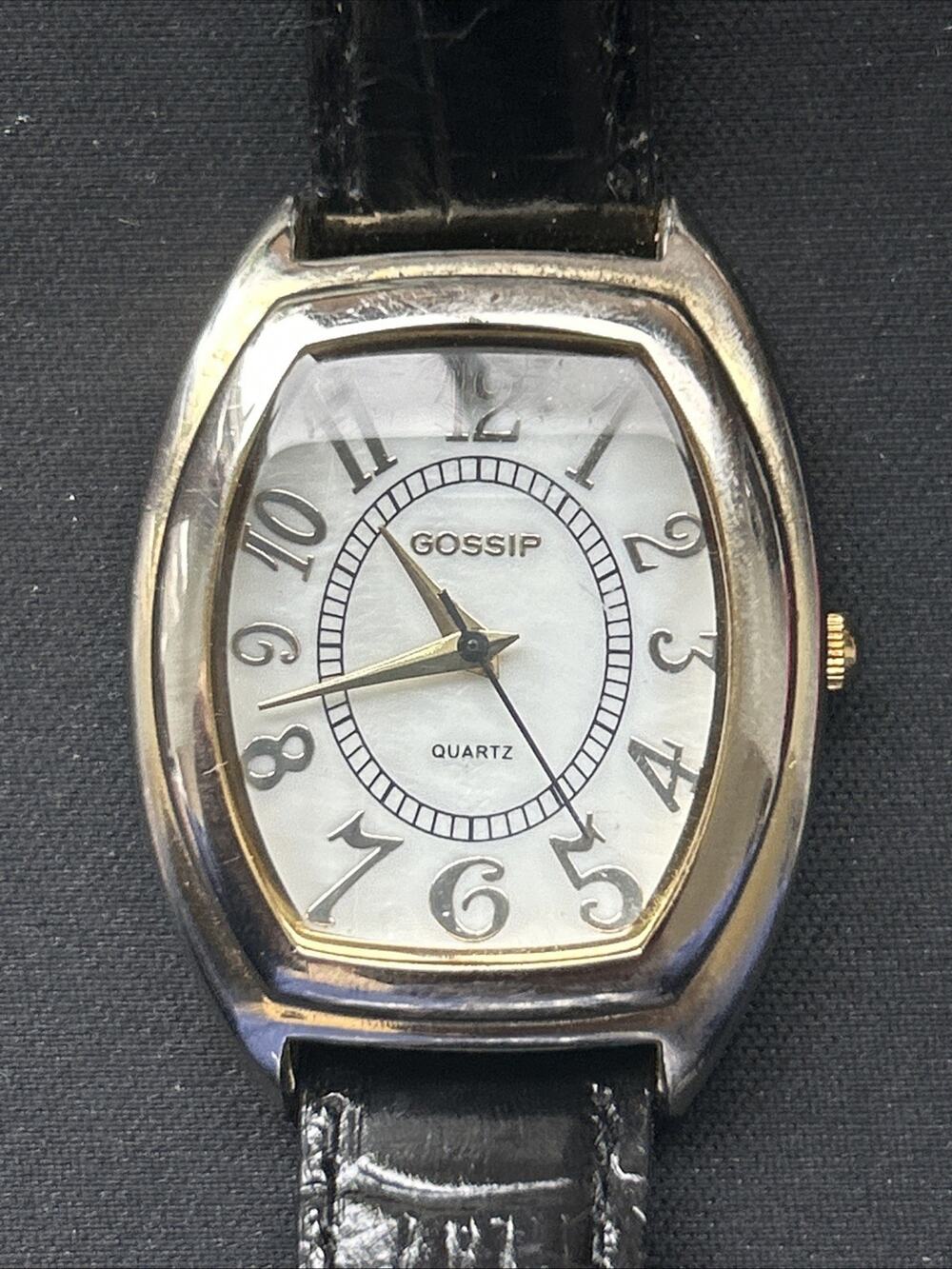 Gossip White Dial Black Band Women’s Quartz Watch